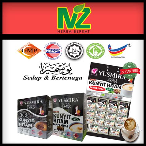 BEST Selling Kopi Yusmira Kunyit Hitam TANPA GULA Berwajah Baru Lazada