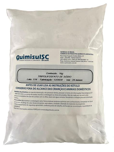 Tripolifosfato De Sódio 1kg Quimisul Sc Brasil Ltda