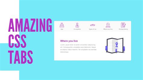Create Amazing Css Tabs Illustration Youtube