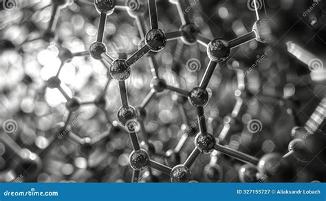 Abstract Atomic Lattice Molecular Grid Of Graphene Graphene Atomic