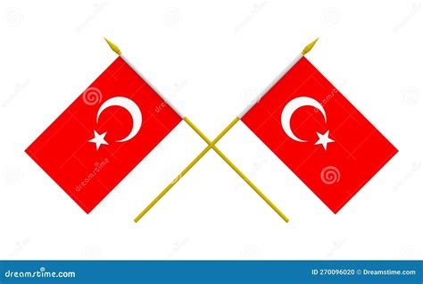 Flags Turkey Ilustração Stock Ilustração De Branco 270096020