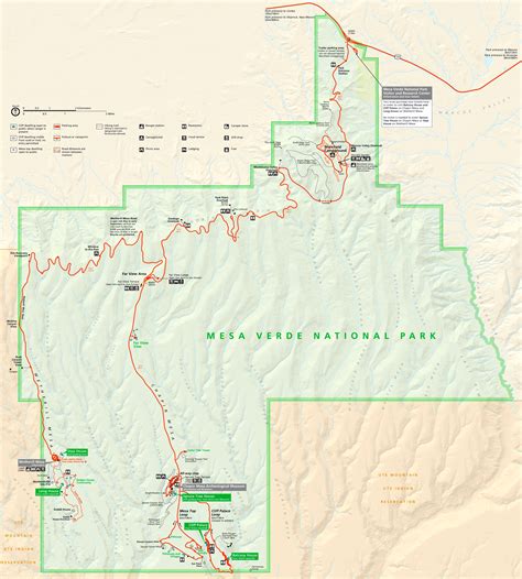 Mesa Verde Map | USA | Detailed Maps of Mesa Verde National Park