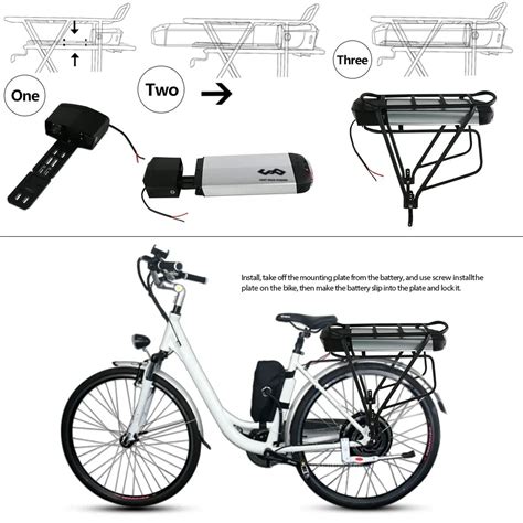 Bater A De Bicicleta El Ctrica Estilo Estante Trasero V Ah Bater A