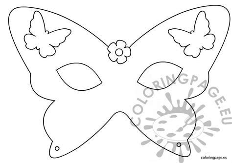 Butterfly mask template – Coloring Page