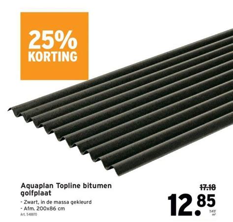 Aquaplan Topline Bitumen Golfplaat Promotie Bij GAMMA