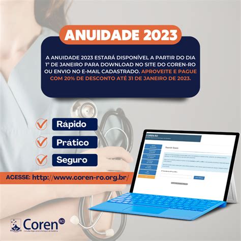 Como Pagar A Anuidade 2023 20 De Desconto Conselho Regional De