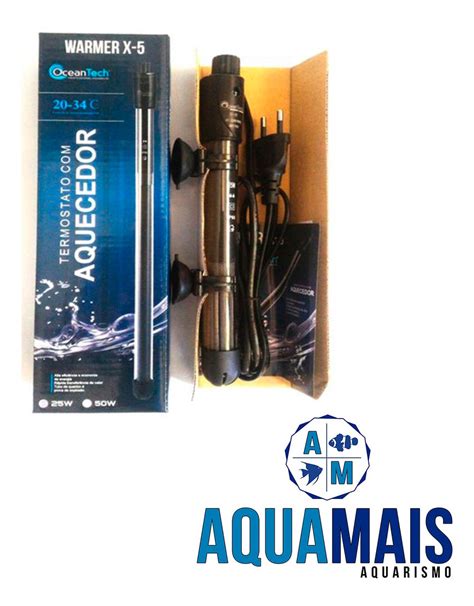 Termostato Aquecedor X 5 50w 220v Ocean Tech AquaMais Aquarismo