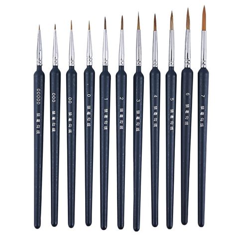 5Pcs Fine Detail Paint Brush Set Thin Paint Brush Oil Painting Brush ...