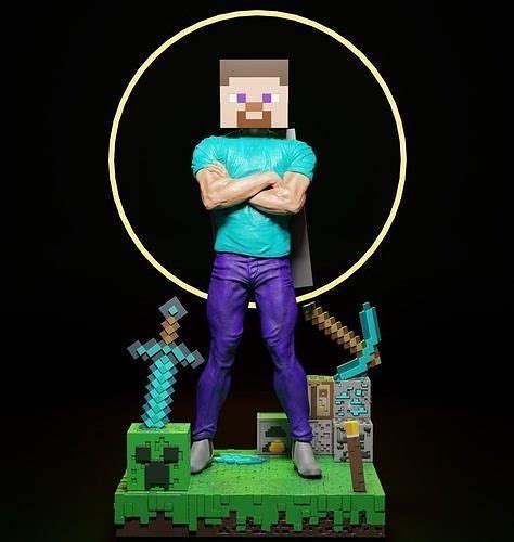 Steve Minecraft 3D model 3D printable | CGTrader