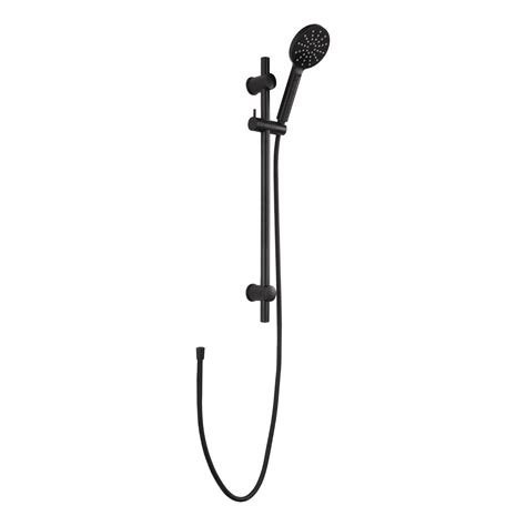 aquaSu Duschstangen-Set Acana mit Handbrause und Schlauch Schwarz ...
