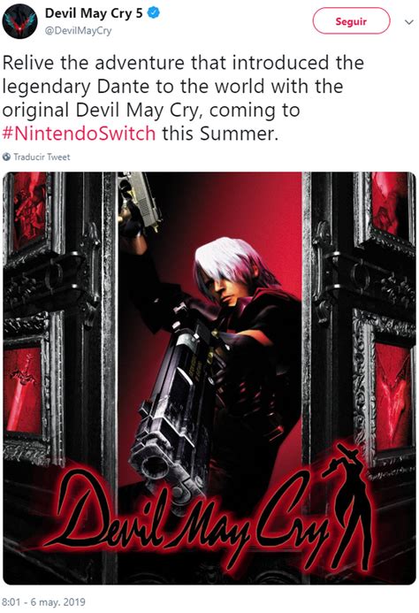 El Devil May Cry Original Estará Disponible En Nintendo Switch The