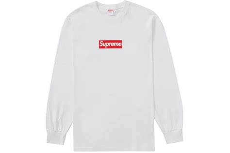 Supreme Box Logo L/S Tee White Men's - FW20 - US