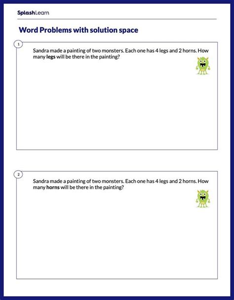 Multiplication Word Problems Worksheets For Grade 2 Worksheets For