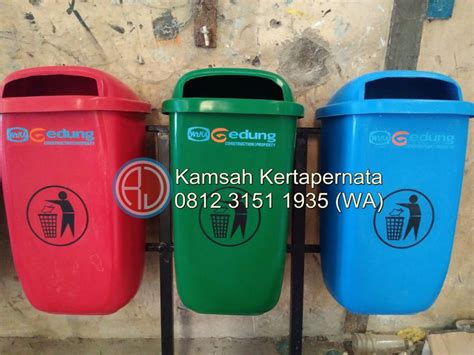 Gambar Tong Sampah Kitar Semula Kartun Warna Tempat Sampah Dekorasi