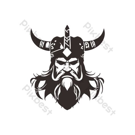 Simple Black And White Viking Logo PNG Images | CDR Free Download - Pikbest