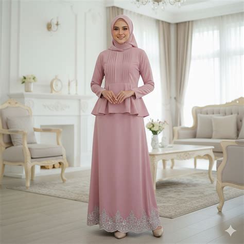 model baju lebaran  set wanita  tampilan elegan  stylish