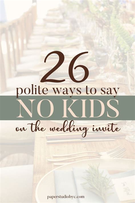 A Long Table With Place Settings And Text Overlay That Reads Polite