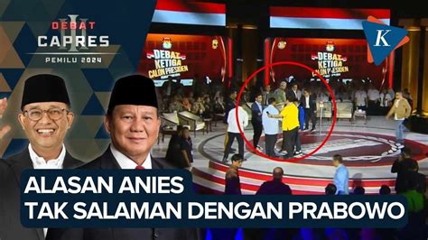 Jawaban Anies Ditanya Soal Tak Salaman Dengan Prabowo Usai Debat