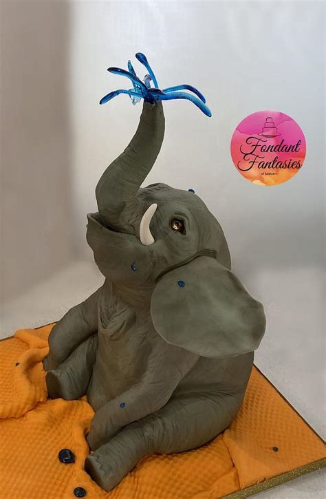 Playful Elephant Decorated Cake By Fondant Fantasies Of CakesDecor