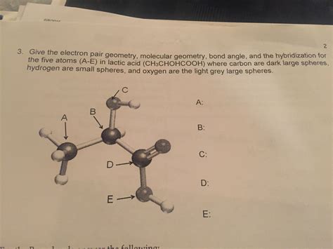 Solved 3. Give the electron pair geometry, molecular | Chegg.com