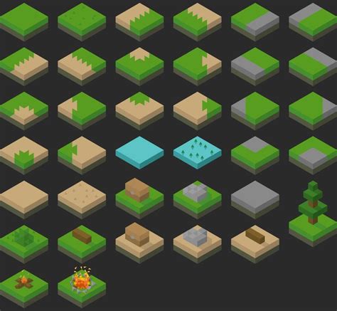 Isometric Tileset Wild By Stealthix On Deviantart Pixel Art Tutorial