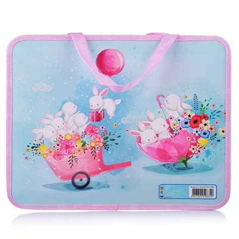 Папка школьная детская А4 пластиковая, с ручками "Зайчата 2023 ...