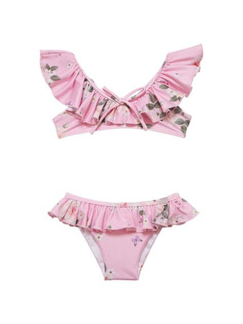 Lycra Bikini W Ruffles Monnalisa Girls Luisaviaroma