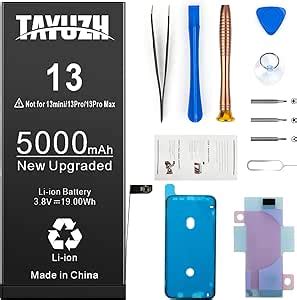 TAYUZH 5000 MAh Battery For IPhone 13 Upgraded High Capacity Li