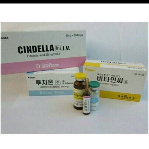 Cindella Glutathione Injections Mg Full Set Packaging Size Box