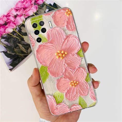 Чехол для Oppo Reno 5 Lite,CPH2205,прозрачный модный корпус с милым ...