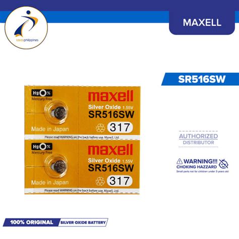 Maxell SR516SW Silver Oxide Battery Pack Of 2 Lazada PH