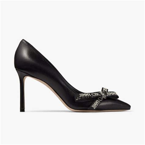 Jimmy Choo Women Romy Latte Nappa Leather Pumps With Jimmy Choo Bow