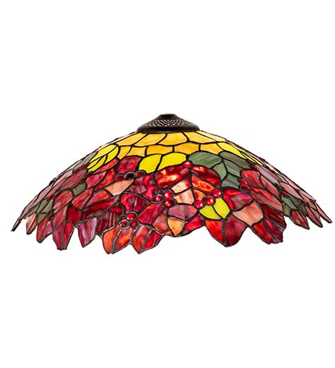 Copperfoil Shade Only 18 Wide Poinsettia Shade Elegant Lamp