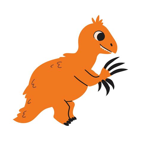 Ancient pangolin therizinosaurus. Long claws on paws. Herbivorous