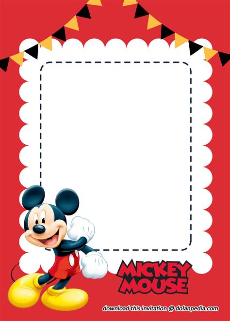 Printable Blank Mickey Mouse Invitation Template Printable Word Searches