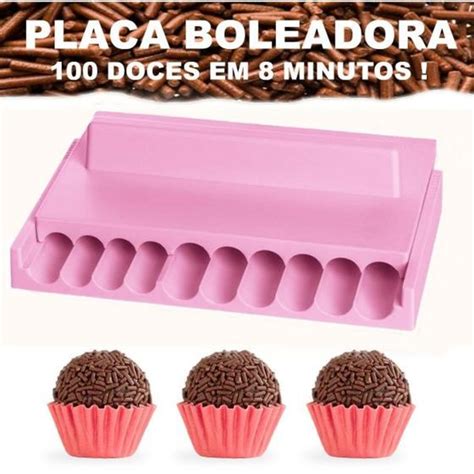 Placa Boleadora Doces Brigadeiro Rosa Aqui Tem Doces E Sobremesas