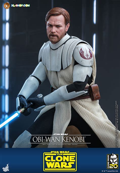 Hot Toys TMS095 Star Wars The Clone Wars 1 6th Scale Obi Wan Kenobi Collectible Figure