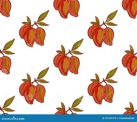 Fruit Seamless Pattern Stock Vector Illustration Of Symmetry 197939110