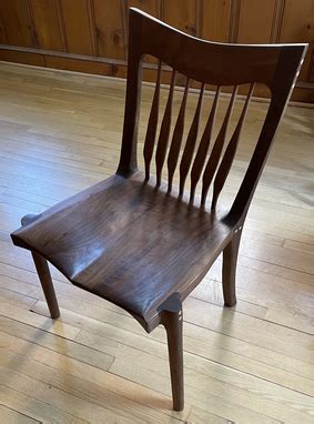 Custom Made Handcrafted Dining Chair By Woodcraft By Chris Desautels