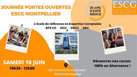 Journ E Portes Ouvertes Samedi Juin Escg Montpellier