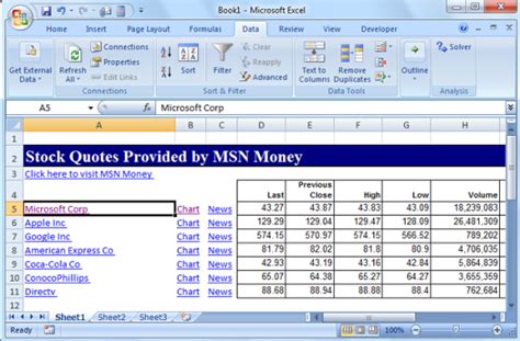 Wie Man Aktiennotierungen In Excel Erh Lt Windows Nachrichten