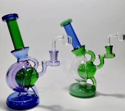 Hbking New Recycler Percolator Smoking Pipe Mix Color Glass Water Pipe