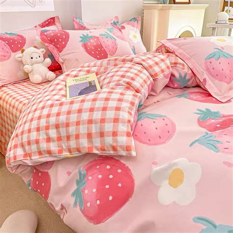 Cute Strawberry Bedding Set Ivybycrafts