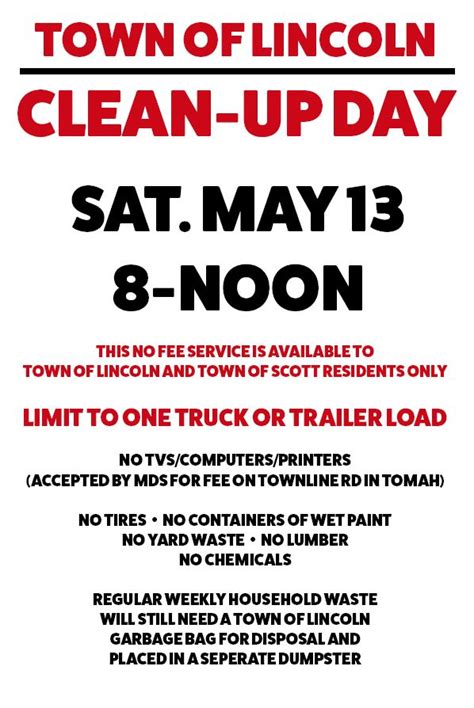 2023 Clean-Up Day – Town of Scott