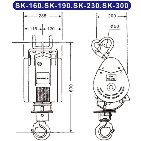 TỜI TREO MINI 160KG KIO WINCH SK 160