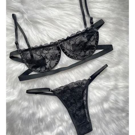Lingerie Sexy Meia Ta A Luxo Sensual Renda Transparente Parcelamento Sem Juros