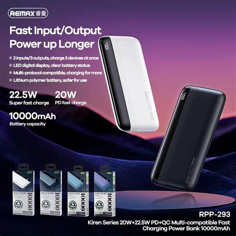 Remax Slim Type Power Bank 10000mAh 22 5W RPP 293 Shopee Malaysia