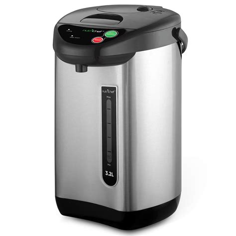 Nutrichefkitchen Hot Water Urn Pot Insulated Stainless Steel Auto Manual Dispense Auto Boiler