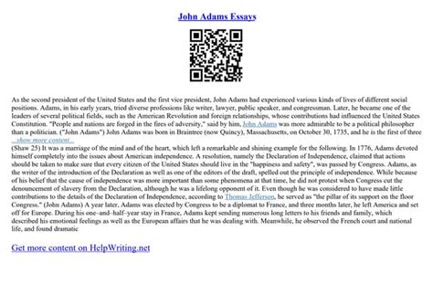 John Adams Essays | PPT