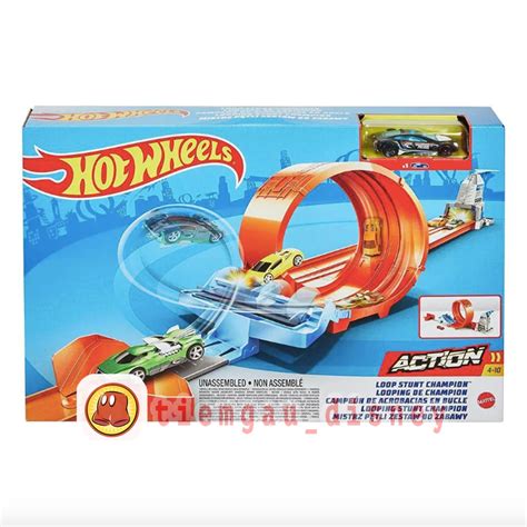 Hot Wheels Toys Track Loop Stunt Champion The Hot Wheels Loop Stunt Champion Shopee Thailand
